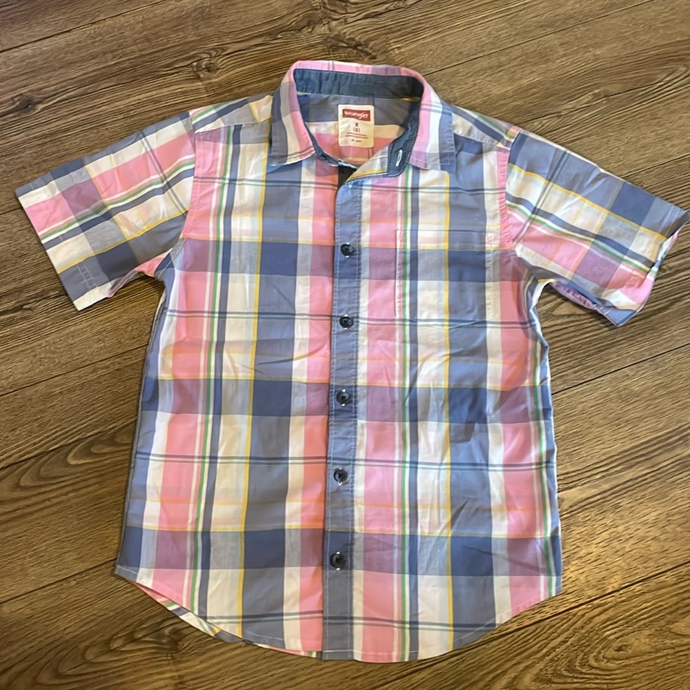 Boys wrangler dress shirt size M (8)